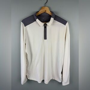 Nike Women’s Cream and Gray Long Sleeve Shirt